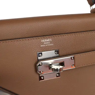 HERMÈS Hermes Kelly Retourne 28 Alezan Evercolor Palladium Hardware | Thumbnail 7 HERMÈS Hermes Kelly Retourne 28 Alezan Evercolor Palladium Hardware | Thumbnail 7