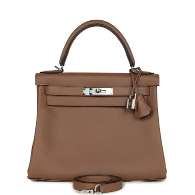 HERMÈS Hermes Kelly Retourne 28 Alezan Evercolor Palladium Hardware | Thumbnail 1 HERMÈS Hermes Kelly Retourne 28 Alezan Evercolor Palladium Hardware | Thumbnail 1