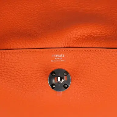 HERMÈS Hermes Lindy 26 Orange Minium Clemence Palladium Hardware | Thumbnail 8 HERMÈS Hermes Lindy 26 Orange Minium Clemence Palladium Hardware | Thumbnail 8
