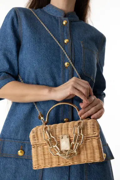 Judith Leiber ISLA WICKER BASKET | Thumbnail 2