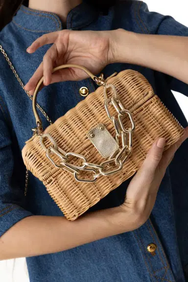 Judith Leiber ISLA WICKER BASKET | Thumbnail 4
