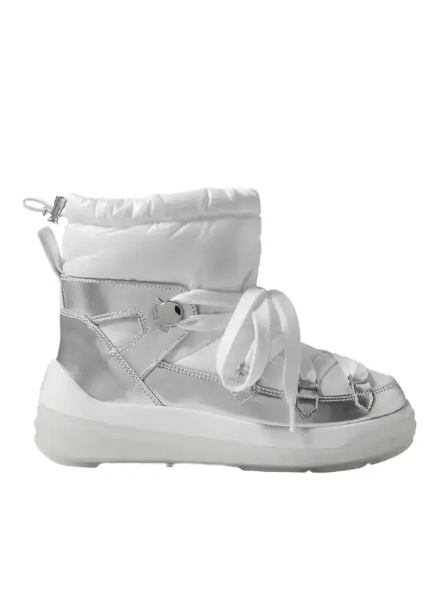 Moncler Insolux Metallic Leather And Padded Shell Ankle Boots