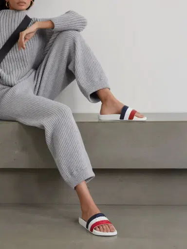 Moncler Striped Rubber Slides | Thumbnail 2 Moncler Striped Rubber Slides | Thumbnail 2