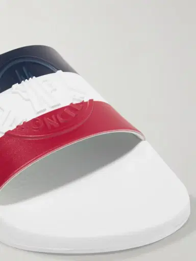 Moncler Striped Rubber Slides | Thumbnail 4 Moncler Striped Rubber Slides | Thumbnail 4