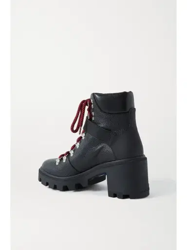 Moncler Carol Rubber-trimmed Textured-leather Ankle Boots | Thumbnail 3 Moncler Carol Rubber-trimmed Textured-leather Ankle Boots | Thumbnail 3
