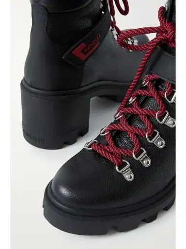 Moncler Carol Rubber-trimmed Textured-leather Ankle Boots | Thumbnail 4 Moncler Carol Rubber-trimmed Textured-leather Ankle Boots | Thumbnail 4