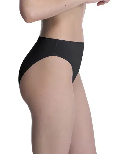 Natori Women's Bliss Bare Cotton High Cut Brief - Black - Size XS | Thumbnail 2