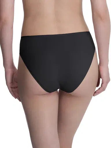 Natori Women's Bliss Bare Cotton High Cut Brief - Black - Size XS | Thumbnail 3