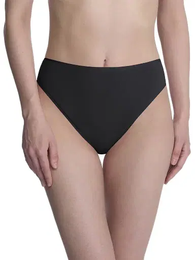 Natori Women's Bliss Bare Cotton High Cut Brief - Black - Size XS | Thumbnail 1