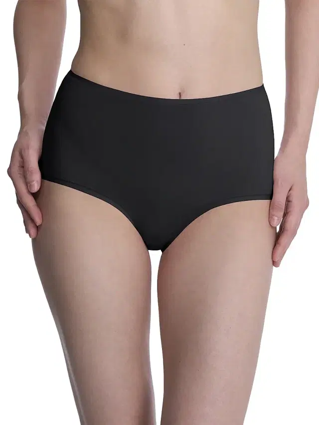 Natori Women's Bliss Bare Cotton High Waist Brief - Black - Size Small