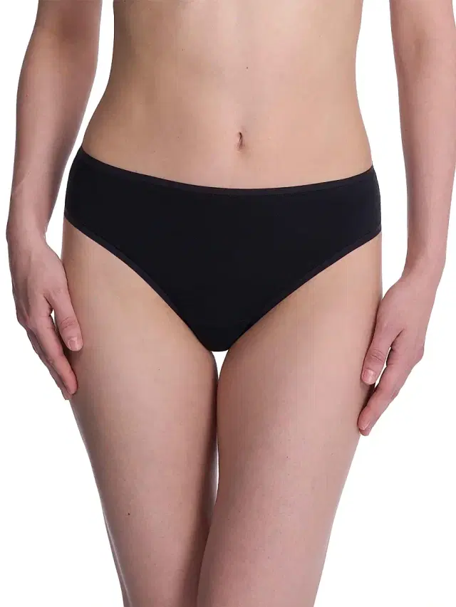 Natori Women's Bliss Bare Cotton Thong - Black - Size XS