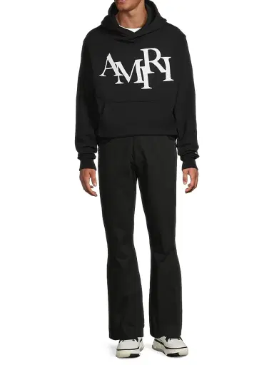 AMIRI Men's Logo Staggered Hoodie | Thumbnail 2