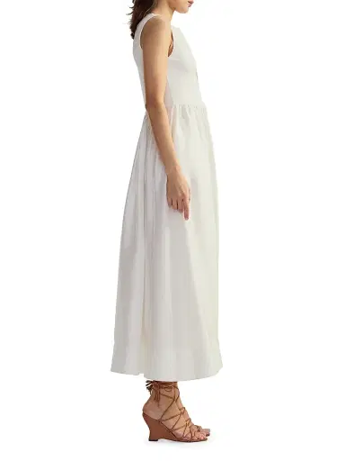 Cynthia Rowley Women's Stretch Silk Zip-Front Maxi Dress - White | Thumbnail 2 Cynthia Rowley Women's Stretch Silk Zip-Front Maxi Dress - White | Thumbnail 2