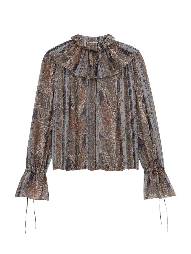 Women's Blouse in Paisley Silk Georgette