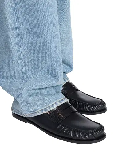 Saint Laurent Men's Laurent Loafers in Smooth Leather - Black - Size 6.5 | Thumbnail 4 Saint Laurent Men's Laurent Loafers in Smooth Leather - Black - Size 6.5 | Thumbnail 4