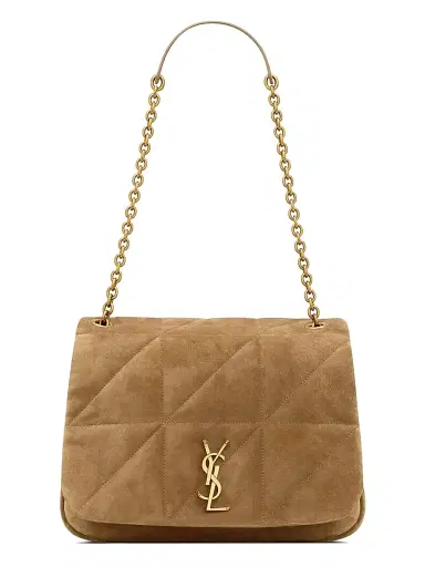 Saint Laurent Women's Jamie 4.3 Shoulder Bag in Suede - Golden Leaf | Thumbnail 1 Saint Laurent Women's Jamie 4.3 Shoulder Bag in Suede - Golden Leaf | Thumbnail 1