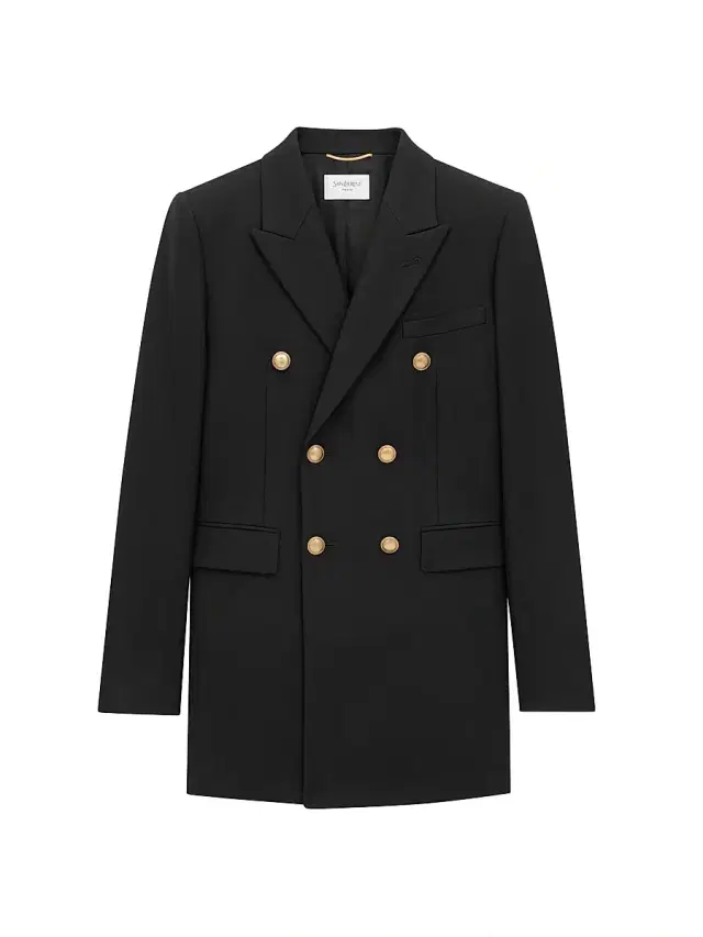 Saint Laurent Women's Jacket in Wool Gabardine - Noir