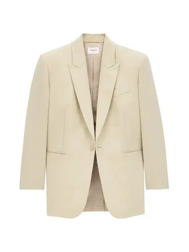 Saint Laurent Women's Jacket in Light Wool - Beige | Thumbnail 2 Saint Laurent Women's Jacket in Light Wool - Beige | Thumbnail 2