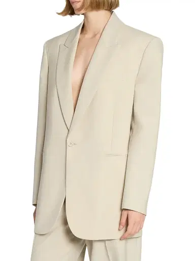 Saint Laurent Women's Jacket in Light Wool - Beige | Thumbnail 6 Saint Laurent Women's Jacket in Light Wool - Beige | Thumbnail 6