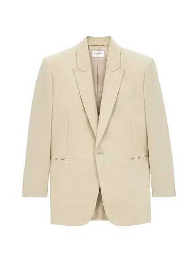 Saint Laurent Women's Jacket in Light Wool - Beige | Thumbnail 1 Saint Laurent Women's Jacket in Light Wool - Beige | Thumbnail 1