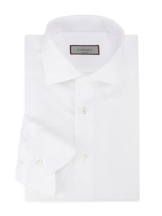 Men's Diagonal Twill Solid Dress Shirt - White Men's Diagonal Twill Solid Dress Shirt - White