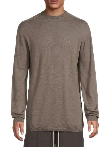 Rick Owens Men's Maglia Oversized Wool Sweater | Thumbnail 3 Rick Owens Men's Maglia Oversized Wool Sweater | Thumbnail 3