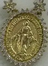 Wish Fine Jewelry 0.50ct Diamond 18K Gold Our Lady of Maria Concebida Pendant Necklace | Thumbnail 2