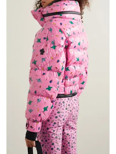 Moncler Genius + 3 Moncler Grenoble Cropped Printed Quilted Down Ski Jacket | Thumbnail 3 Moncler Genius + 3 Moncler Grenoble Cropped Printed Quilted Down Ski Jacket | Thumbnail 3