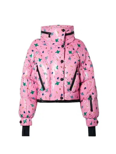 Moncler Genius + 3 Moncler Grenoble Cropped Printed Quilted Down Ski Jacket | Thumbnail 1 Moncler Genius + 3 Moncler Grenoble Cropped Printed Quilted Down Ski Jacket | Thumbnail 1