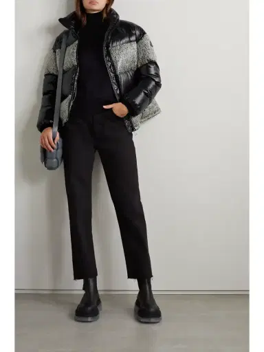 Moncler Erine Quilted Coated-tweed And Shell Down Jacket | Thumbnail 2 Moncler Erine Quilted Coated-tweed And Shell Down Jacket | Thumbnail 2