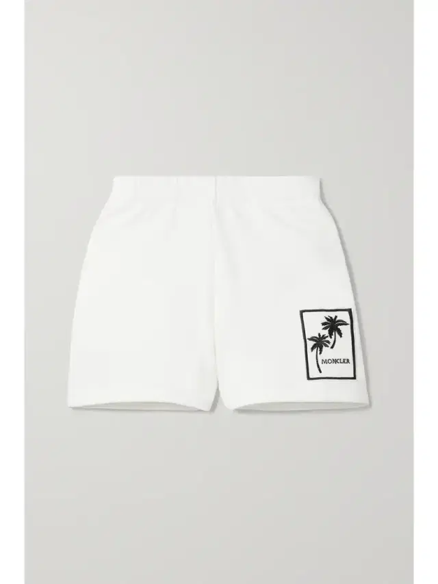 Embellished Appliquéd Cotton-jersey Shorts