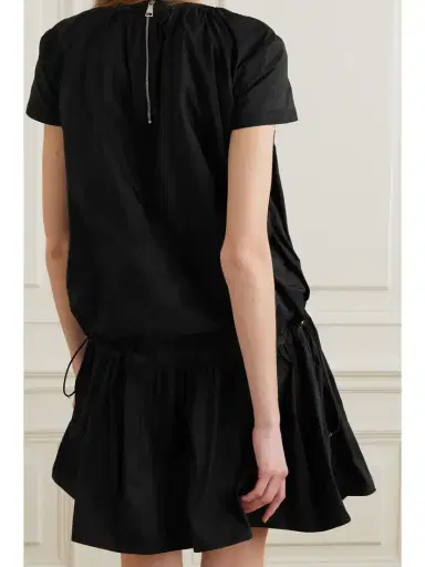 Moncler Pleated Taffeta Mini Dress | Thumbnail 3 Moncler Pleated Taffeta Mini Dress | Thumbnail 3