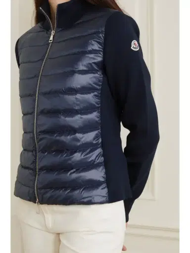 Moncler Padded Quilted Shell And Cotton-jersey Down Jacket | Thumbnail 3 Moncler Padded Quilted Shell And Cotton-jersey Down Jacket | Thumbnail 3