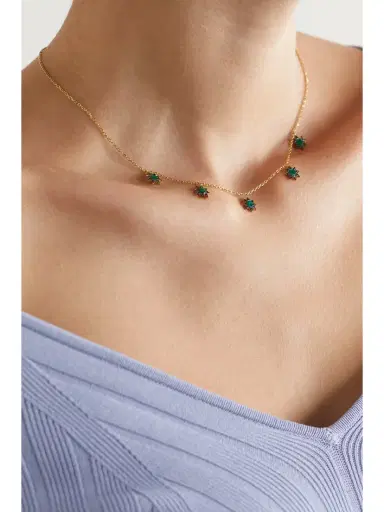 L’Atelier Nawbar Cosmic Ibiza Mini 18-karat Gold, Malachite And Diamond Choker | Thumbnail 2 L’Atelier Nawbar Cosmic Ibiza Mini 18-karat Gold, Malachite And Diamond Choker | Thumbnail 2