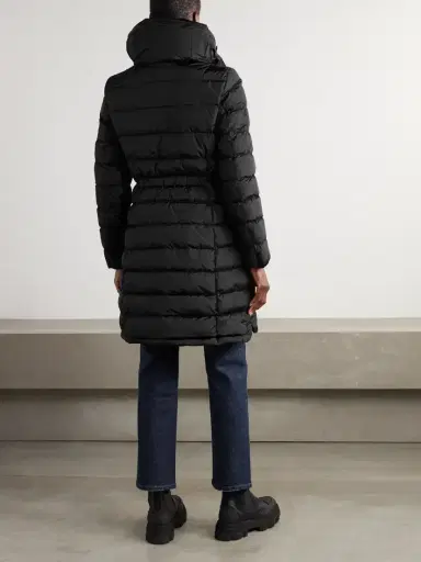 Moncler Flammette Hooded Quilted Shell Coat | Thumbnail 3 Moncler Flammette Hooded Quilted Shell Coat | Thumbnail 3