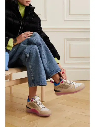 Moncler Pivot Mid Leather And Ripstop-trimmed Suede Sneakers | Thumbnail 2 Moncler Pivot Mid Leather And Ripstop-trimmed Suede Sneakers | Thumbnail 2