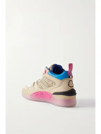 Moncler Pivot Mid Leather And Ripstop-trimmed Suede Sneakers | Thumbnail 3 Moncler Pivot Mid Leather And Ripstop-trimmed Suede Sneakers | Thumbnail 3