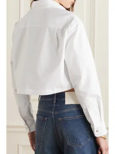 Moncler Cropped Cotton-poplin Shirt | Thumbnail 4 Moncler Cropped Cotton-poplin Shirt | Thumbnail 4