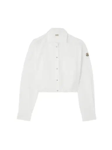 Moncler Cropped Cotton-poplin Shirt | Thumbnail 1 Moncler Cropped Cotton-poplin Shirt | Thumbnail 1