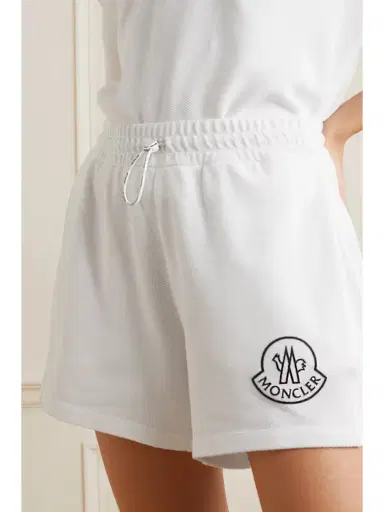Moncler Printed Cotton-piqué Shorts | Thumbnail 3