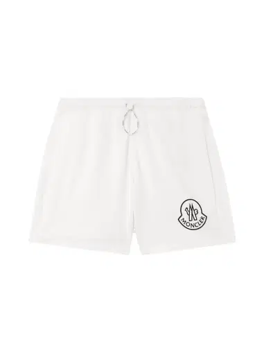 Moncler Printed Cotton-piqué Shorts | Thumbnail 1