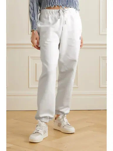 Moncler Tapered Cotton-jersey Track Pants | Thumbnail 3