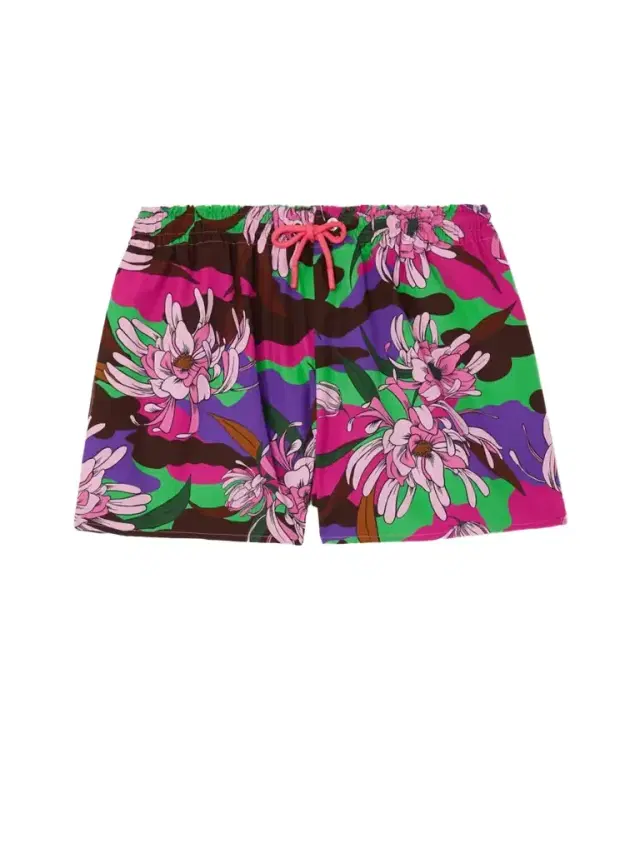 Moncler Floral-print Cotton-poplin Shorts