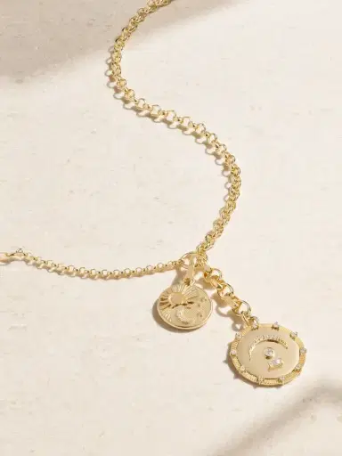Foundrae Pause + Balance Medium Mixed Belcher Story 18-karat Gold Diamond Necklace | Thumbnail 1 Foundrae Pause + Balance Medium Mixed Belcher Story 18-karat Gold Diamond Necklace | Thumbnail 1