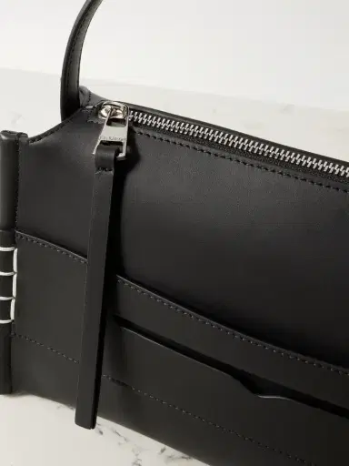 JW Anderson Loafer Embroidered Leather Shoulder Bag | Thumbnail 4
