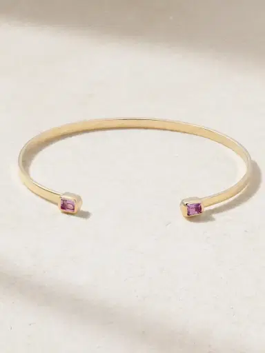 STONE AND STRAND Myrtle 10-karat Gold Sapphire Cuff | Thumbnail 1 STONE AND STRAND Myrtle 10-karat Gold Sapphire Cuff | Thumbnail 1