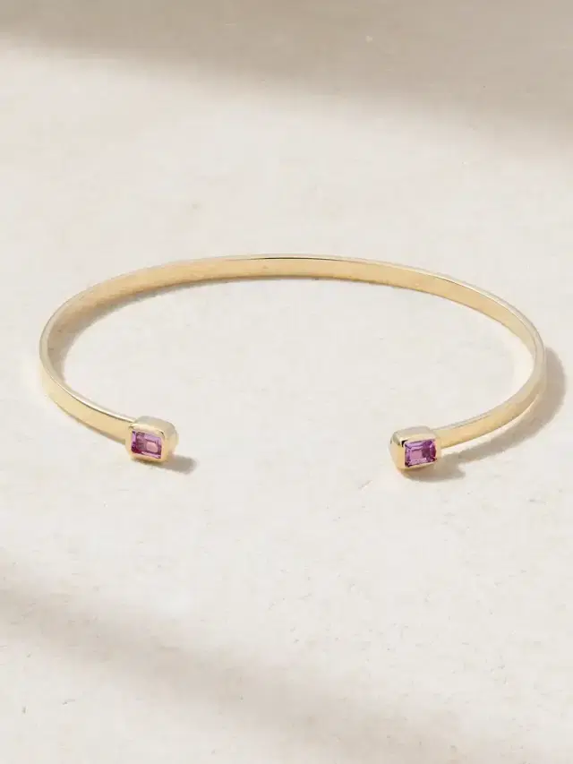 STONE AND STRAND yrtle 10-karat Gold Sapphire Cuff