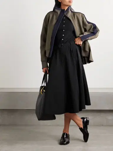 Moncler Crinkled-shell Midi Skirt | Thumbnail 2 Moncler Crinkled-shell Midi Skirt | Thumbnail 2