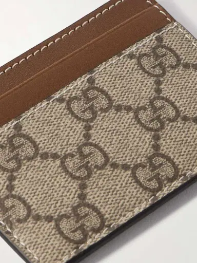 Gucci Gg Emblem Printed Coated-canvas And Leather Cardholder | Thumbnail 4