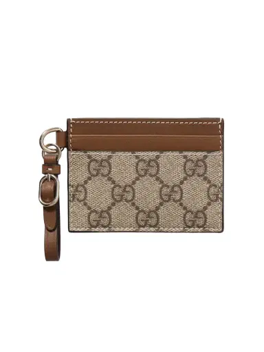 Gucci Gg Emblem Printed Coated-canvas And Leather Cardholder | Thumbnail 1